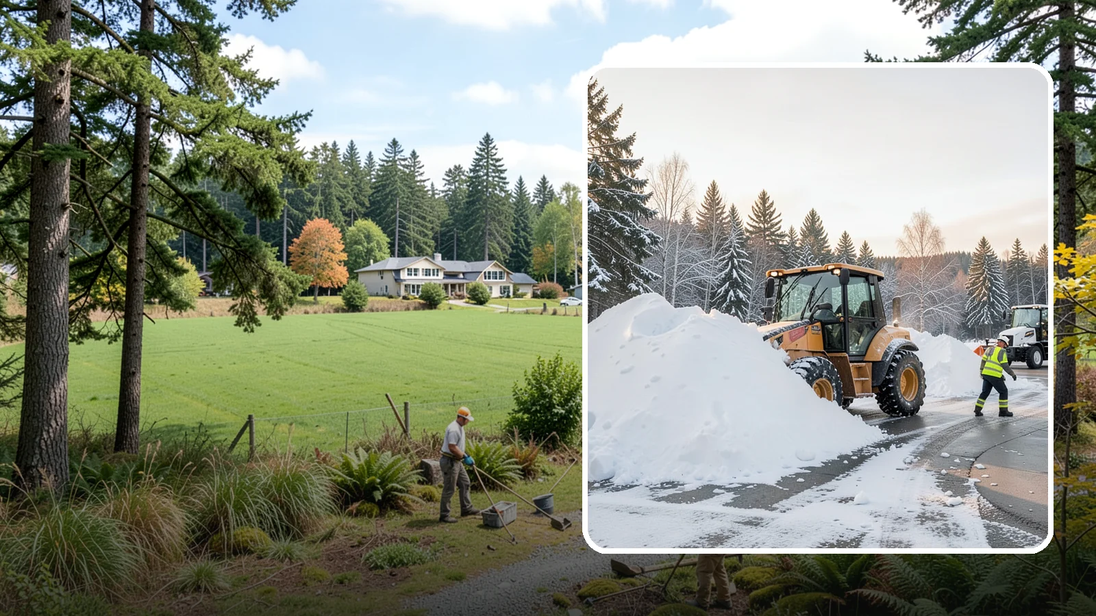 Loader Snow Relocation in Lyman, Skagit County, WA - We use wheel loaders to move large volumes of snow quickly across big commercial sites.