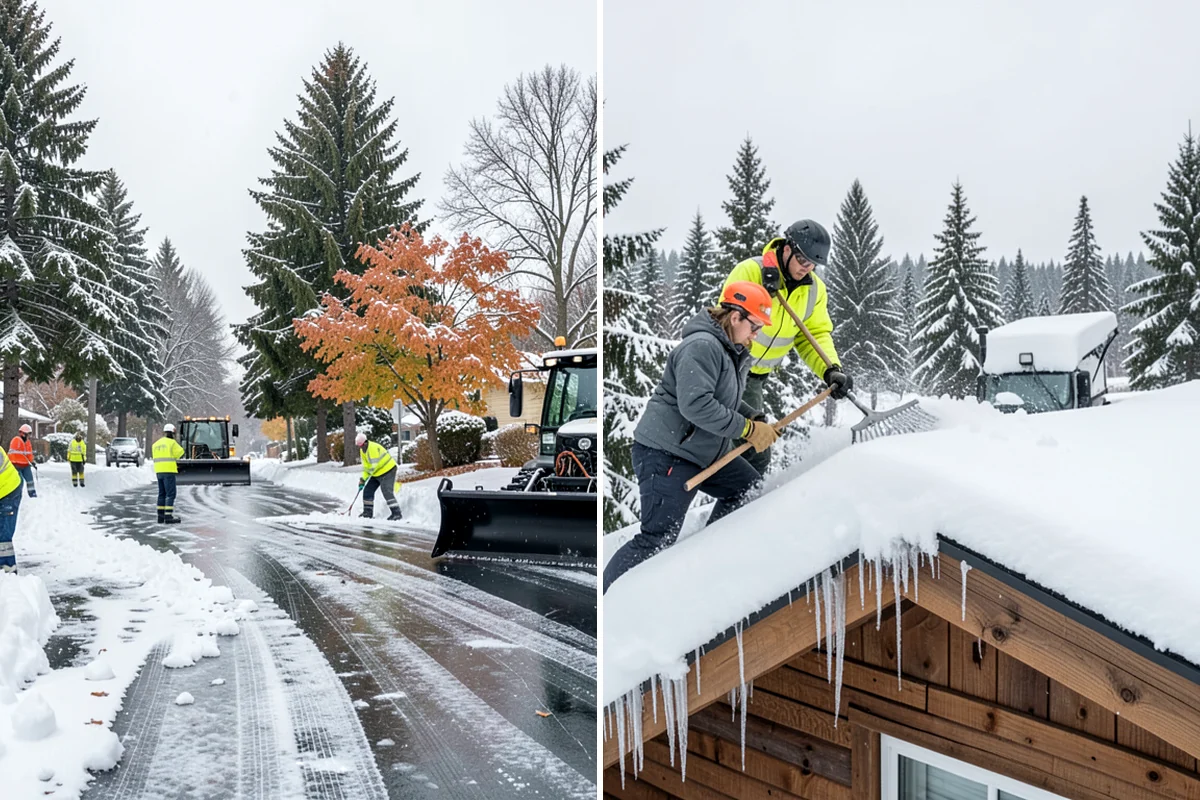 Loader Snow Relocation in Maple Valley, King County, WA - Assess site volume and relocation targets