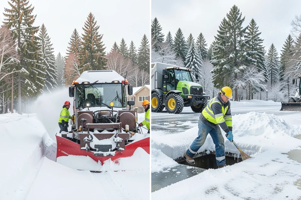 Loader Snow Relocation in Medina, King County, WA - Assess site volume and relocation targets