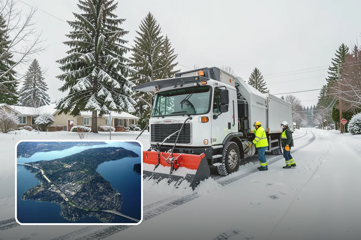 Loader Snow Relocation in Mercer Island, King County, WA - Moves large snow volumes far faster than trucks