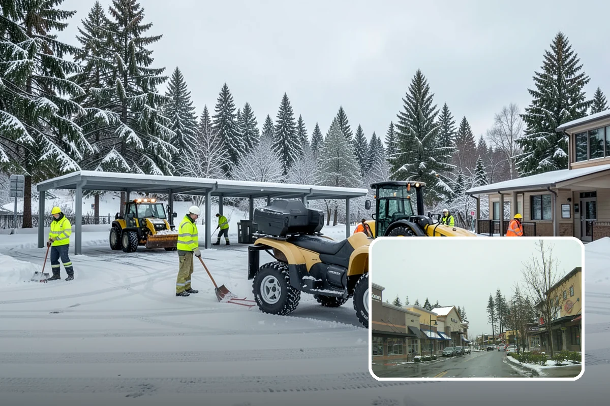 Loader Snow Relocation in Mill Creek, Snohomish County, WA - Moves large snow volumes far faster than trucks