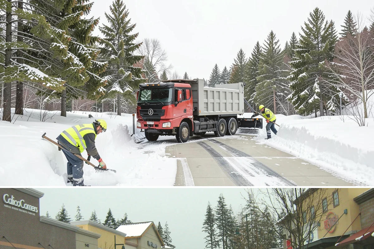 Loader Snow Relocation in Mill Creek, Snohomish County, WA - Loader snow relocation is most valuable after major storms when large commercial sites accumulate more snow than smaller...