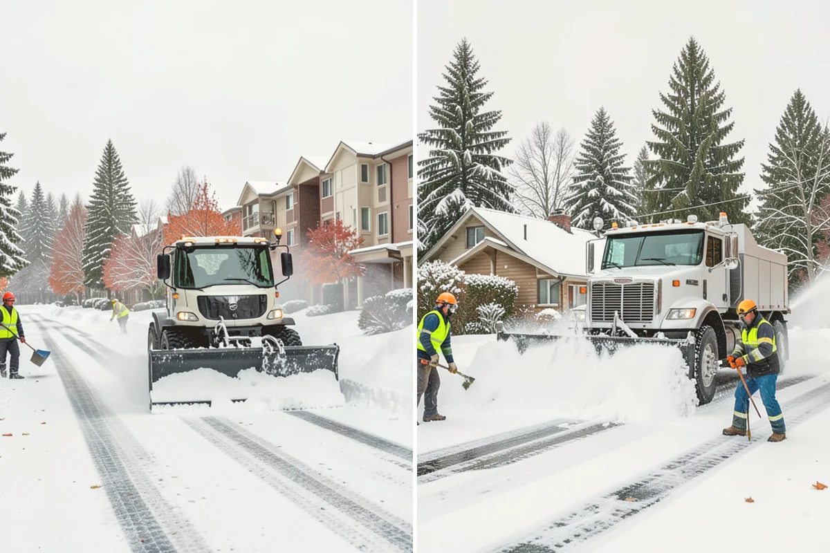 Loader Snow Relocation in Milton, King County, WA - Assess site volume and relocation targets