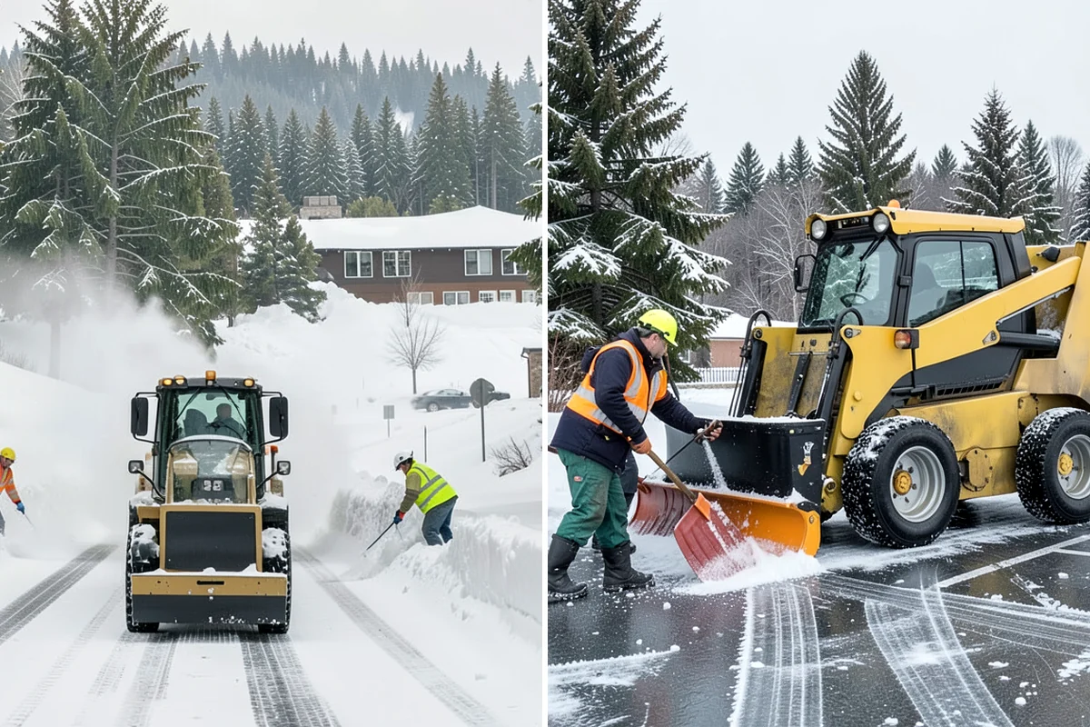 Loader Snow Relocation in Normandy Park, King County, WA - Assess site volume and relocation targets