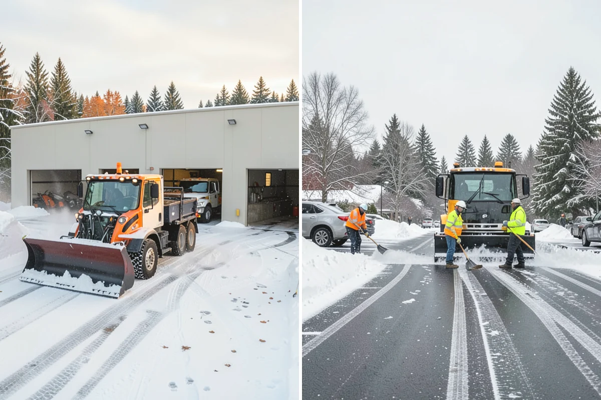 Loader Snow Relocation in North Bend, King County, WA - Assess site volume and relocation targets
