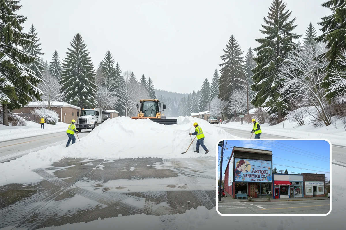 Loader Snow Relocation in Ruston, Pierce County, WA - Moves large snow volumes far faster than trucks