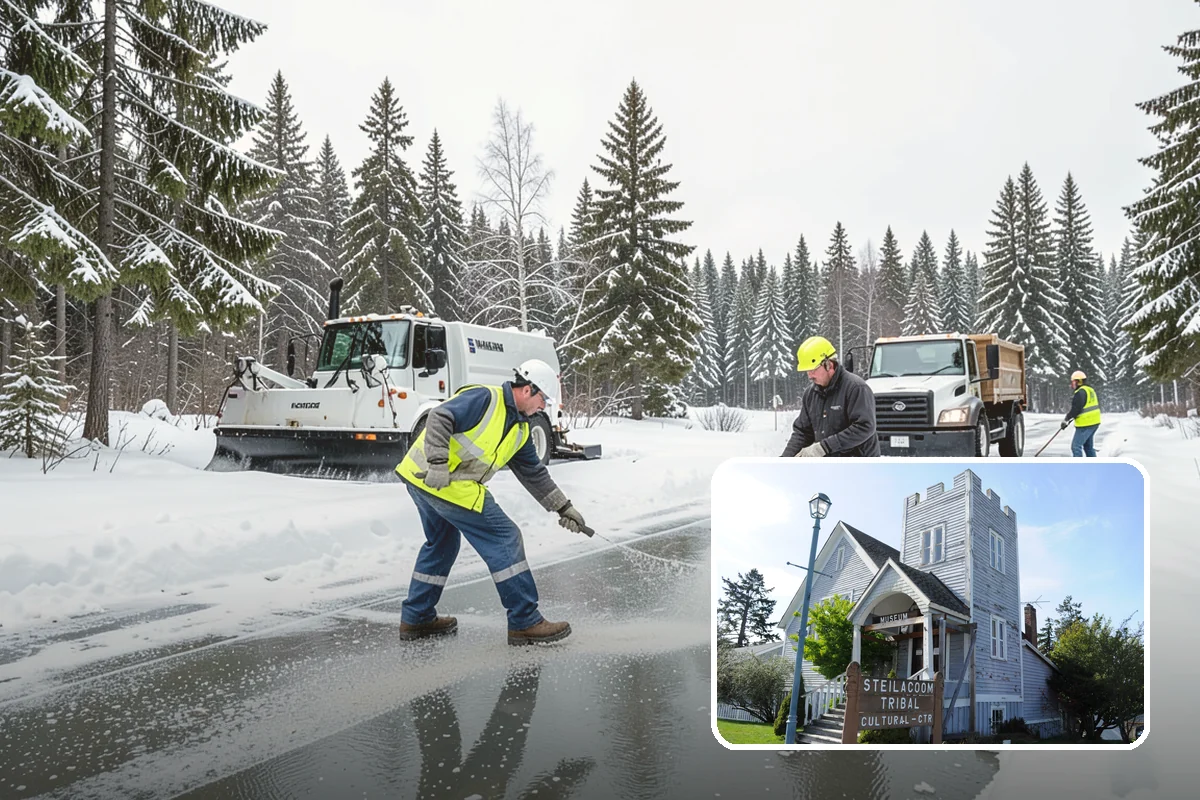 Loader Snow Relocation in Steilacoom, Pierce County, WA - Moves large snow volumes far faster than trucks