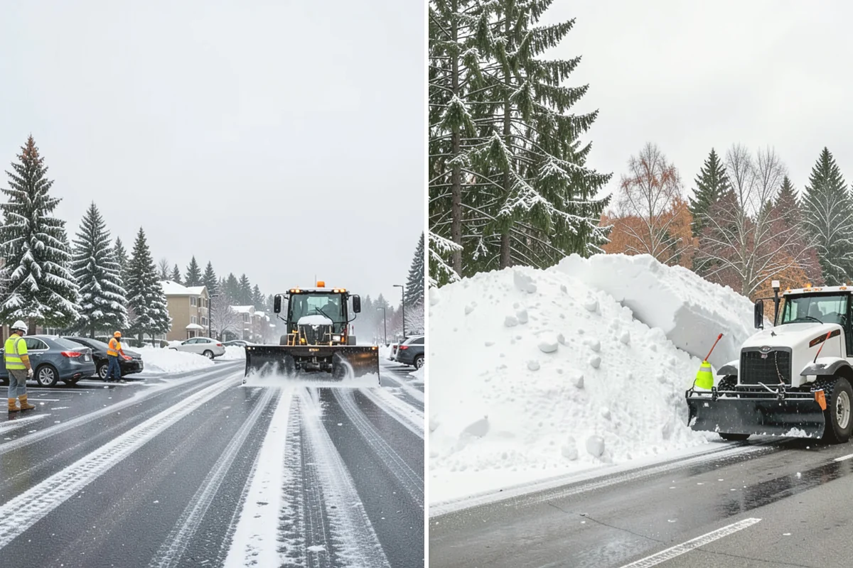 Loader Snow Relocation in Steilacoom, Pierce County, WA - Assess site volume and relocation targets