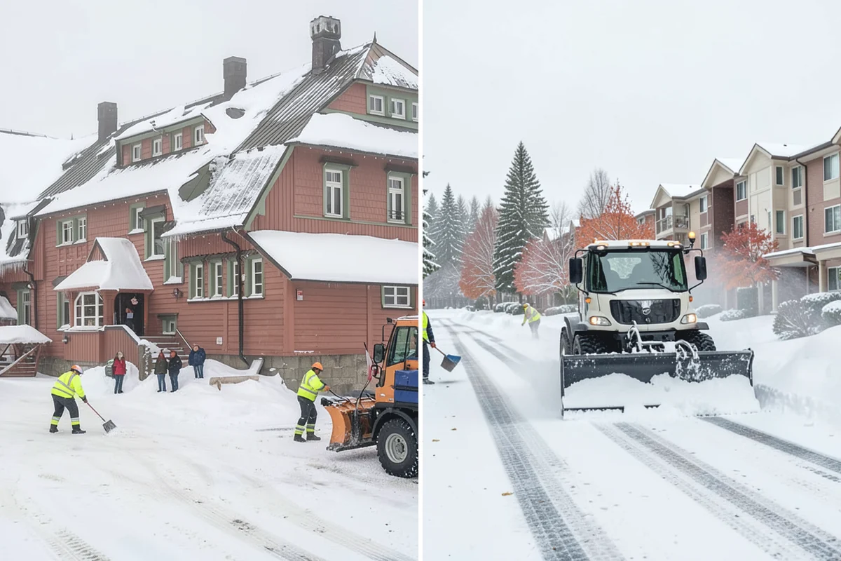 Loader Snow Removal in Auburn, King County, WA - Map the lot and designate stockpile zones
