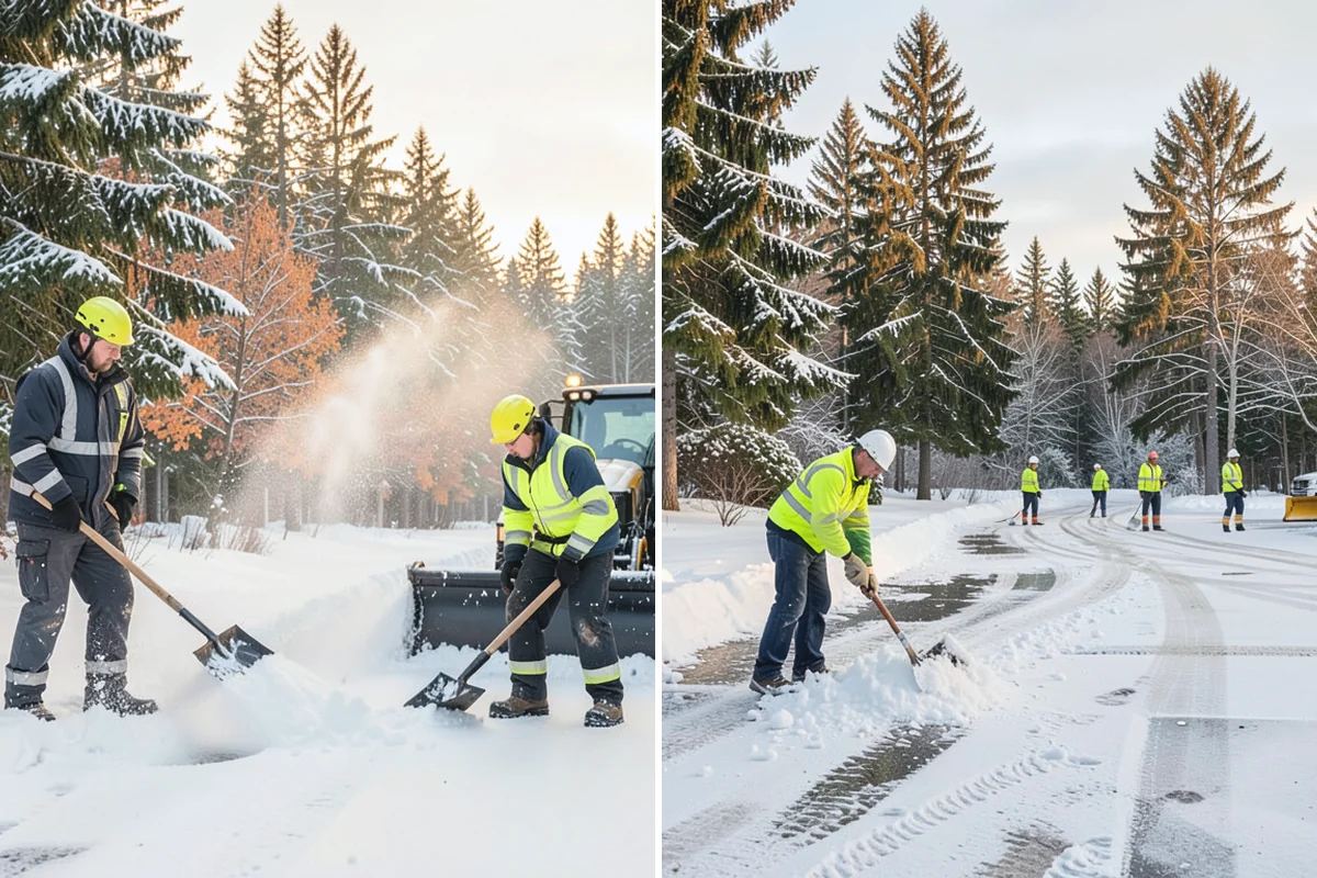 Loader Snow Removal in Bonney Lake, Pierce County, WA - Map the lot and designate stockpile zones