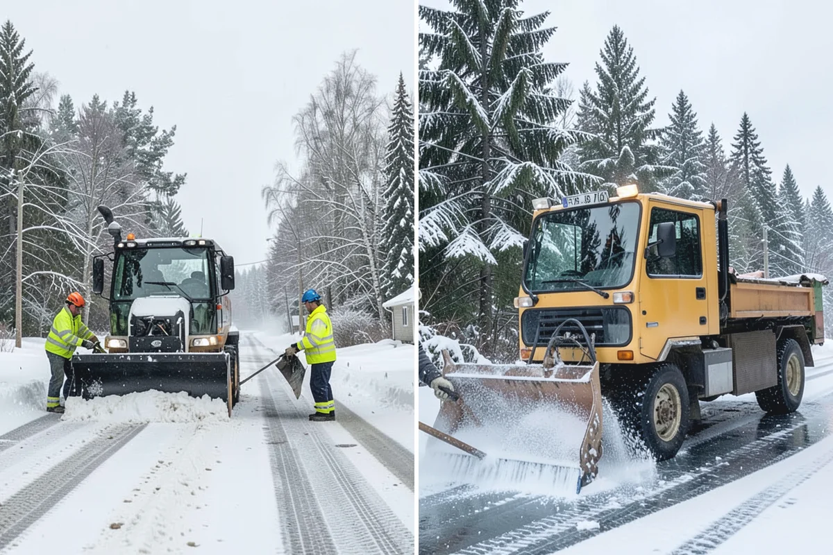 Loader Snow Removal in Buckley, Pierce County, WA - Map the lot and designate stockpile zones
