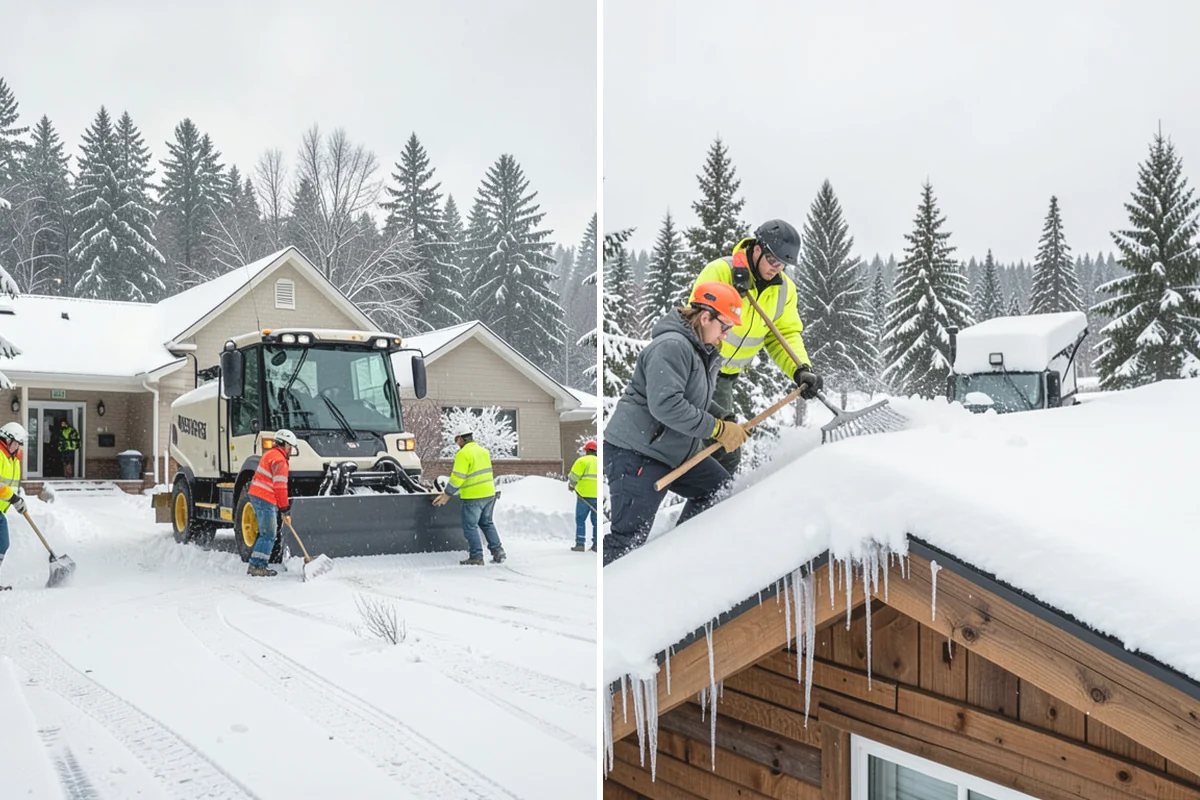 Loader Snow Removal in Burien, King County, WA - Map the lot and designate stockpile zones