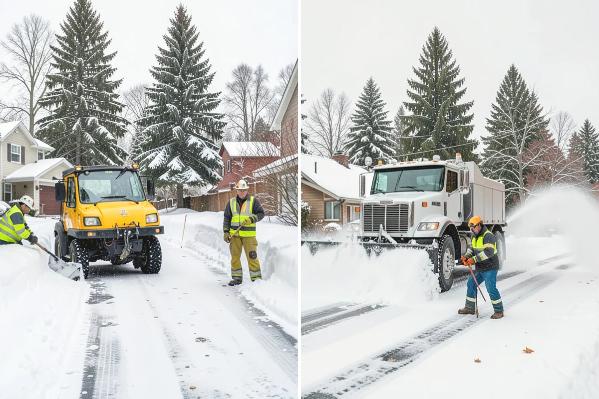 Loader Snow Removal in Carnation, King County, WA - Map the lot and designate stockpile zones