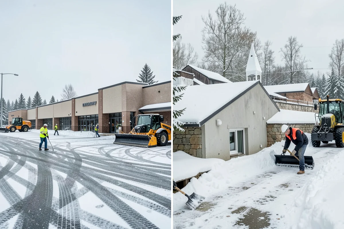 Loader Snow Removal in Concrete, Skagit County, WA - Map the lot and designate stockpile zones