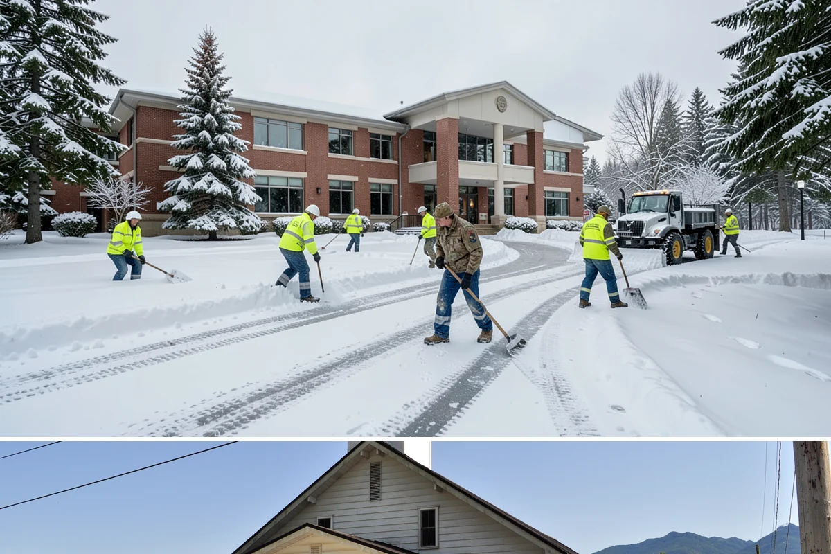 Loader Snow Removal in Concrete, Skagit County, WA - Loader work peaks during heavy accumulation events in January and February.
