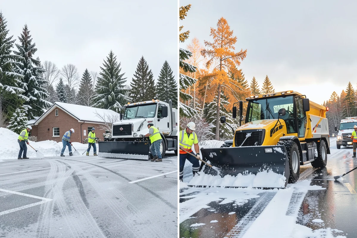 Loader Snow Removal in Coupeville, Island County, WA - Map the lot and designate stockpile zones