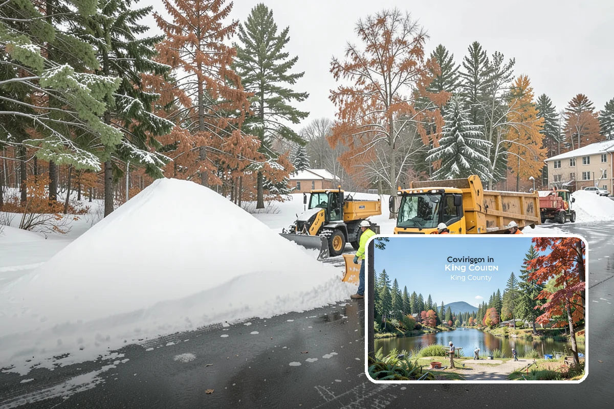 Loader Snow Removal in Covington, King County, WA - Capacity for the largest snow volumes