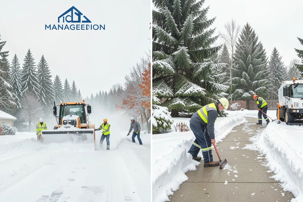 Loader Snow Removal in Covington, King County, WA - Map the lot and designate stockpile zones