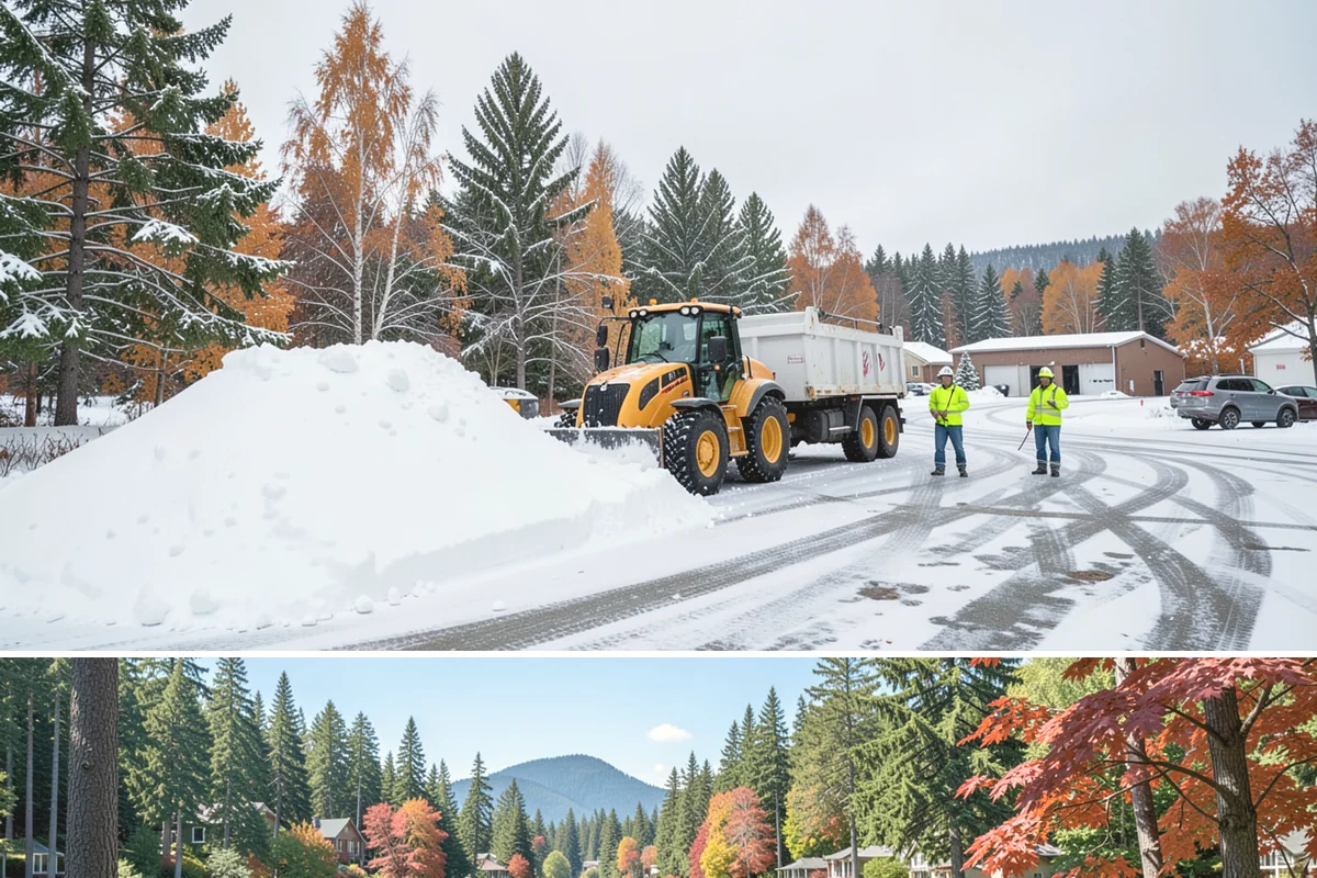 Loader Snow Removal in Covington, King County, WA - Loader work peaks during heavy accumulation events in January and February.