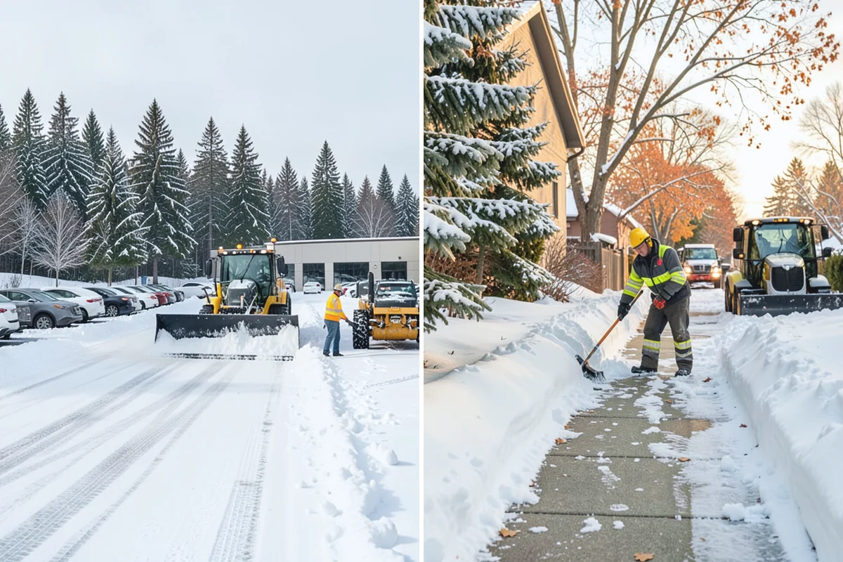 Loader Snow Removal in Darrington, Snohomish County, WA - Map the lot and designate stockpile zones