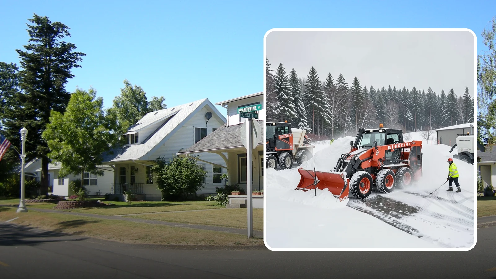 Loader Snow Removal in DuPont, Pierce County, WA - Our wheel loaders move and stockpile large volumes of snow on big lots and industrial properties.