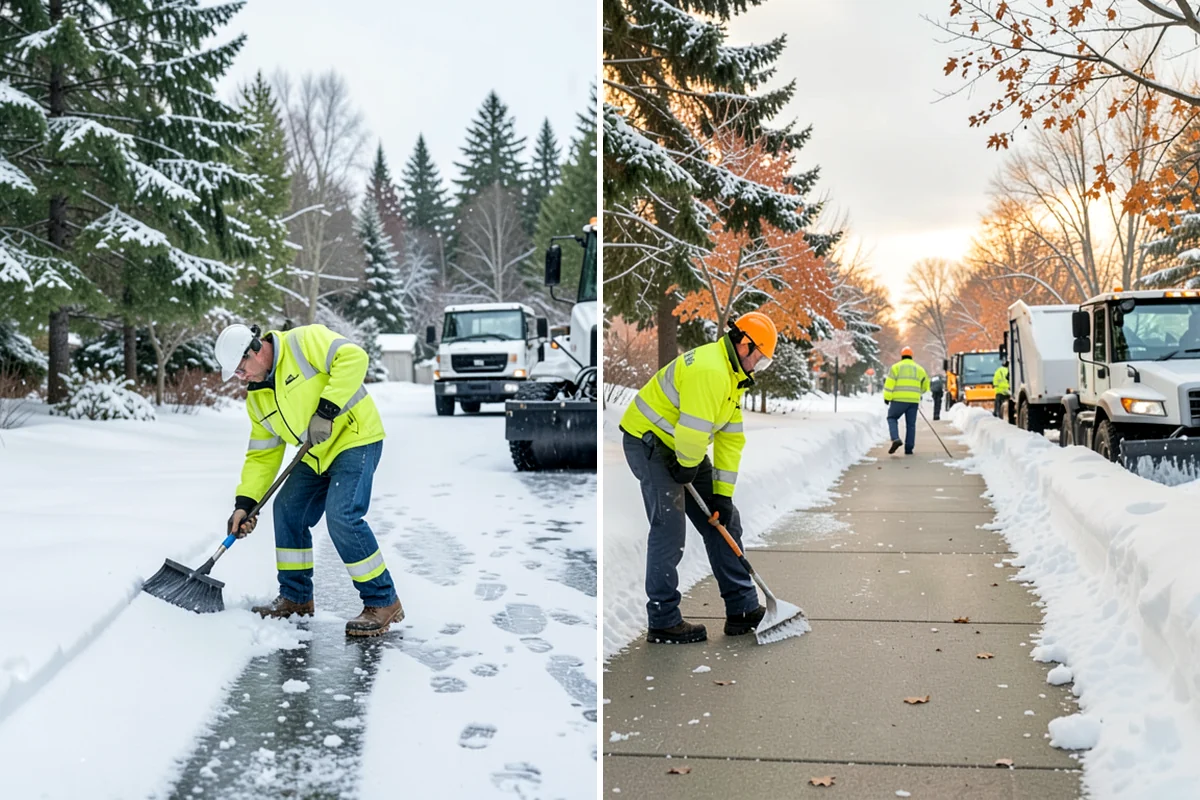 Loader Snow Removal in DuPont, Pierce County, WA - Map the lot and designate stockpile zones