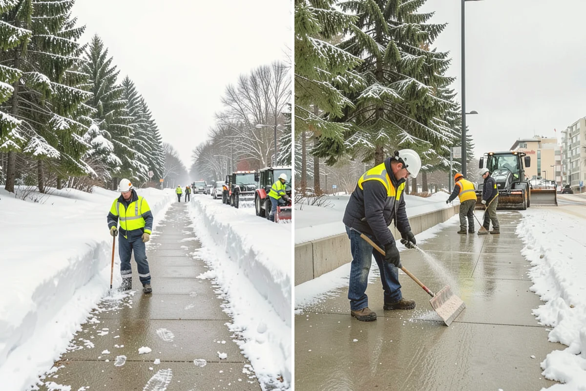 Loader Snow Removal in Eatonville, Pierce County, WA - Map the lot and designate stockpile zones