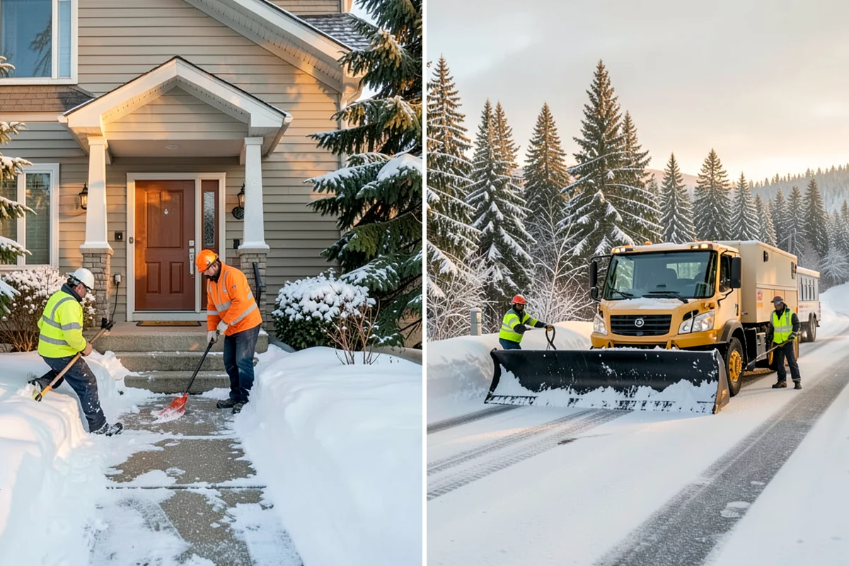 Loader Snow Removal in Fircrest, Pierce County, WA - Map the lot and designate stockpile zones