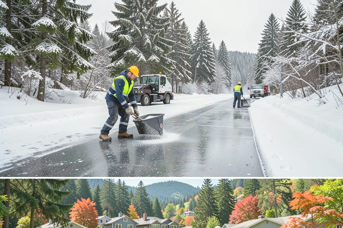 Loader Snow Removal in Fircrest, Pierce County, WA - Loader work peaks during heavy accumulation events in January and February.