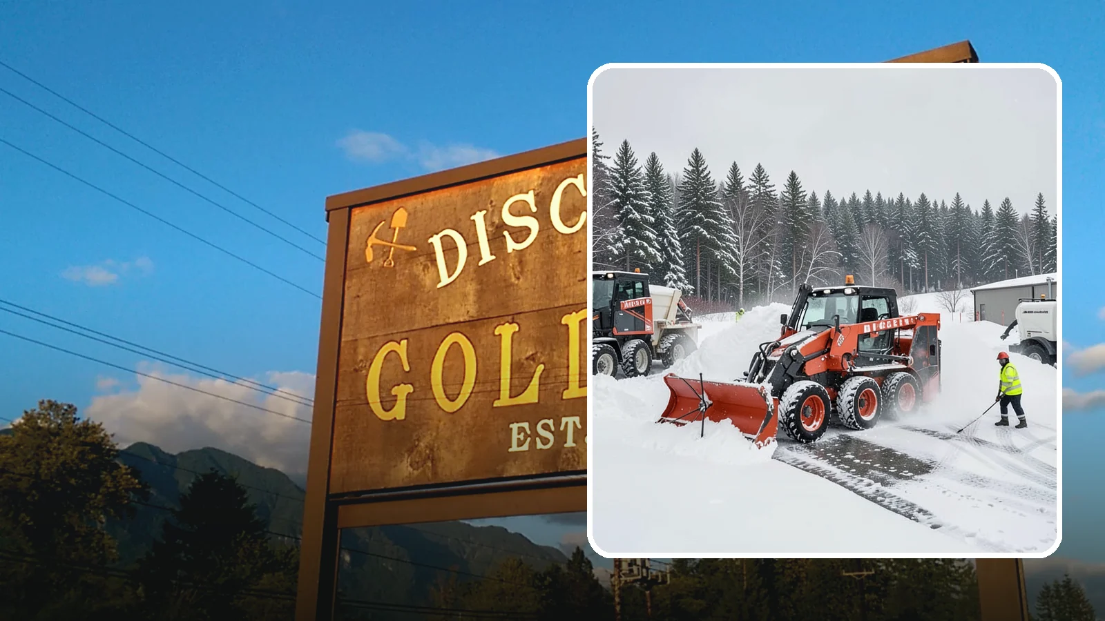 Loader Snow Removal in Gold Bar, Snohomish County, WA - Our wheel loaders move and stockpile large volumes of snow on big lots and industrial properties.