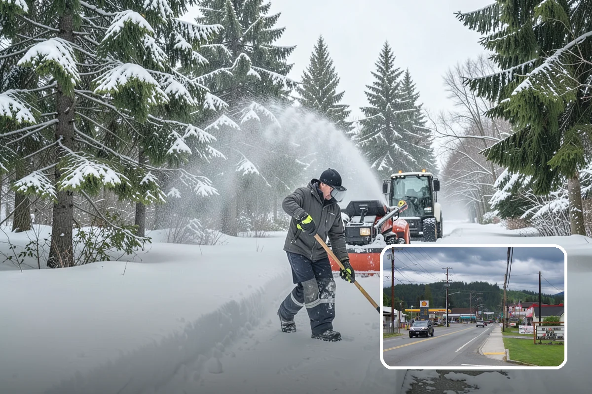 Loader Snow Removal in Granite Falls, Snohomish County, WA - Capacity for the largest snow volumes