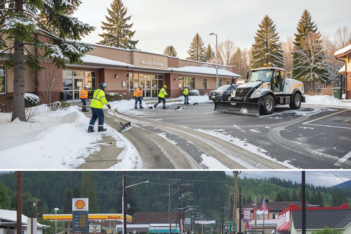Loader Snow Removal in Granite Falls, Snohomish County, WA - Loader work peaks during heavy accumulation events in January and February.