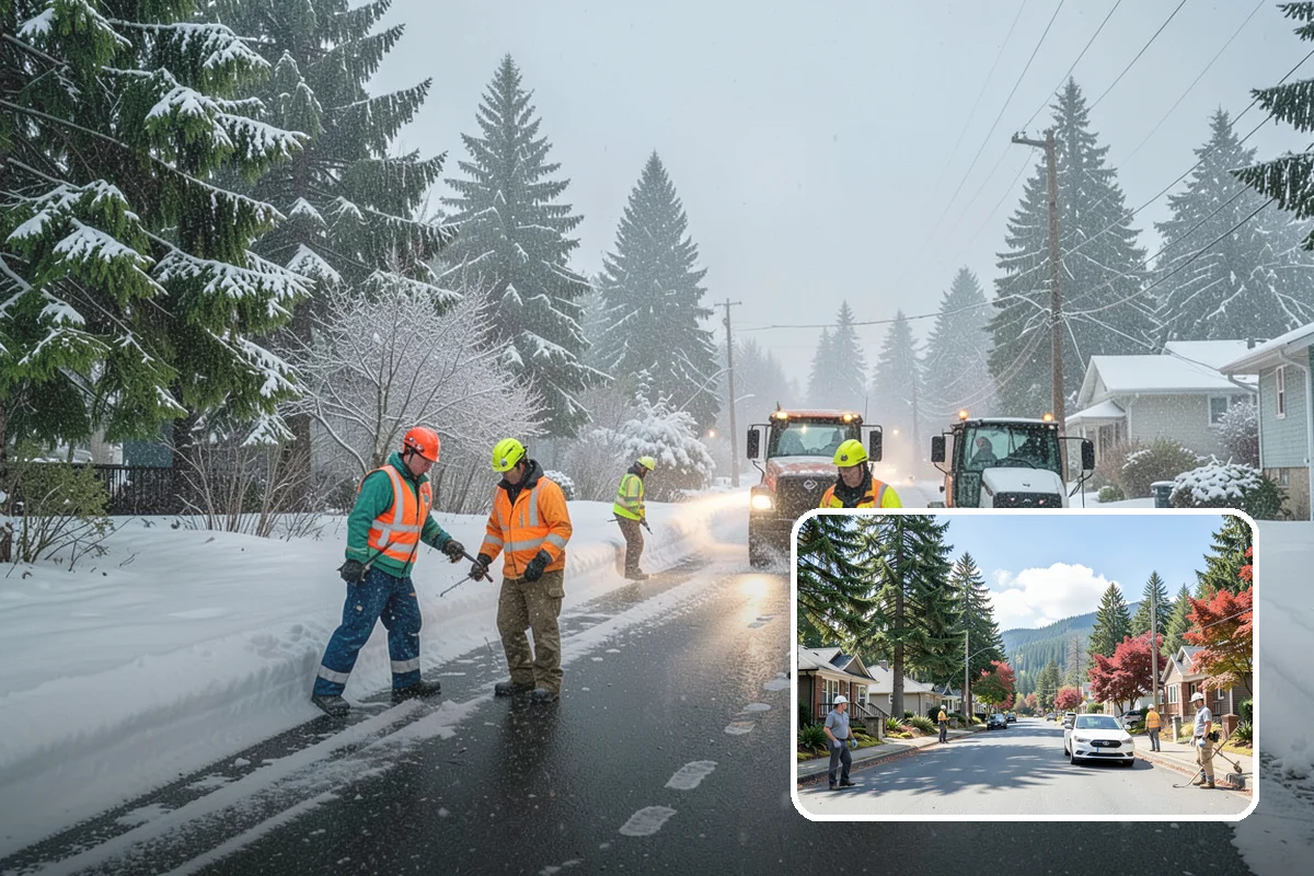 Loader Snow Removal in Hunts Point, King County, WA - Capacity for the largest snow volumes