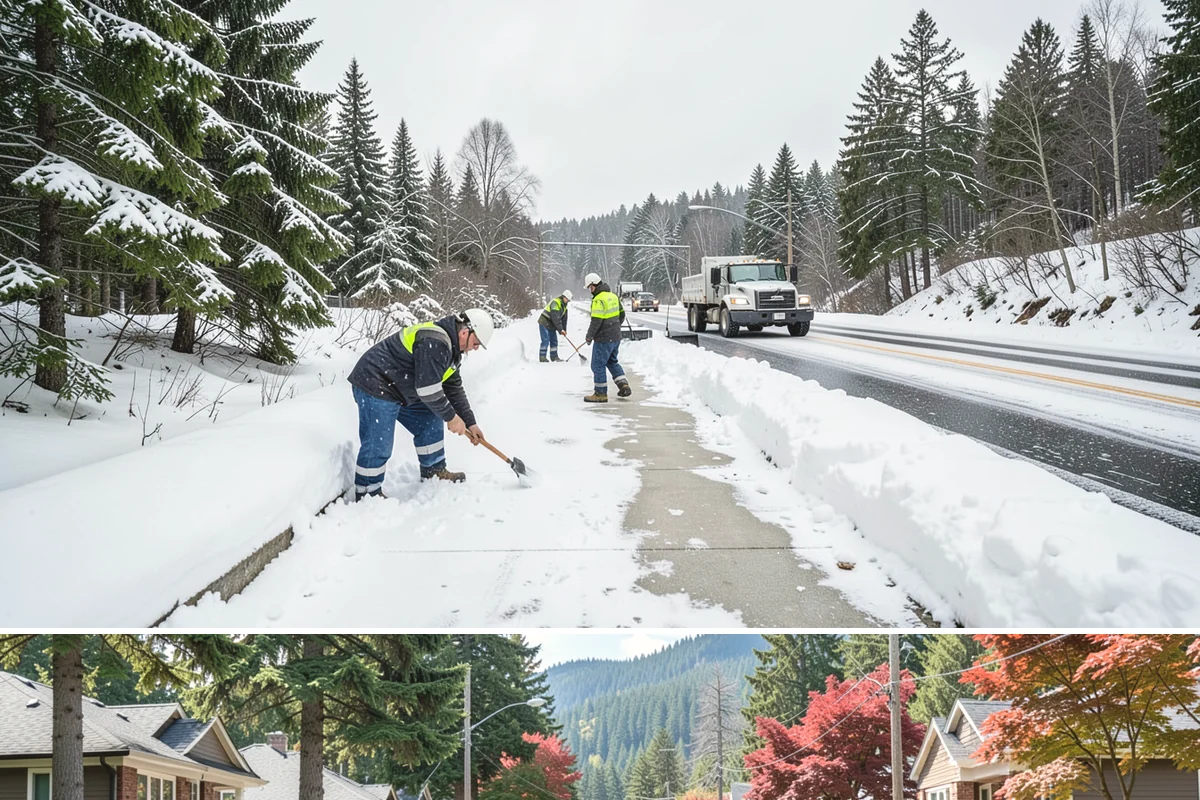 Loader Snow Removal in Hunts Point, King County, WA - Loader work peaks during heavy accumulation events in January and February.