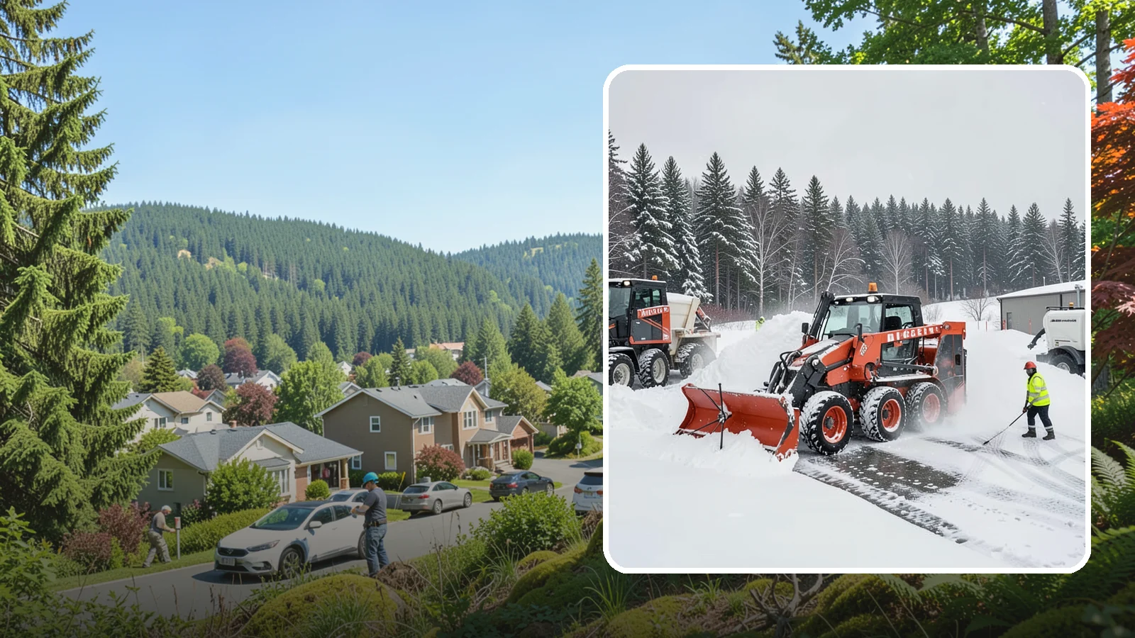 Loader Snow Removal in Index, Snohomish County, WA - Our wheel loaders move and stockpile large volumes of snow on big lots and industrial properties.