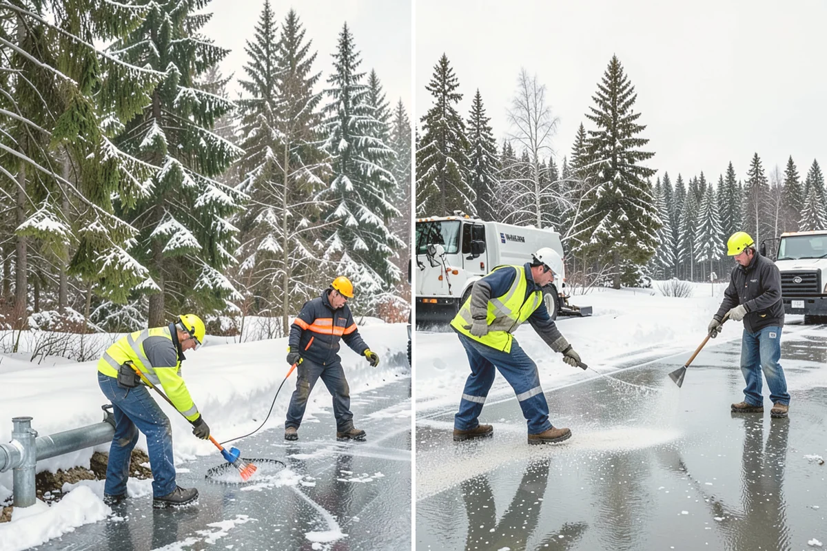 Loader Snow Removal in Index, Snohomish County, WA - Map the lot and designate stockpile zones