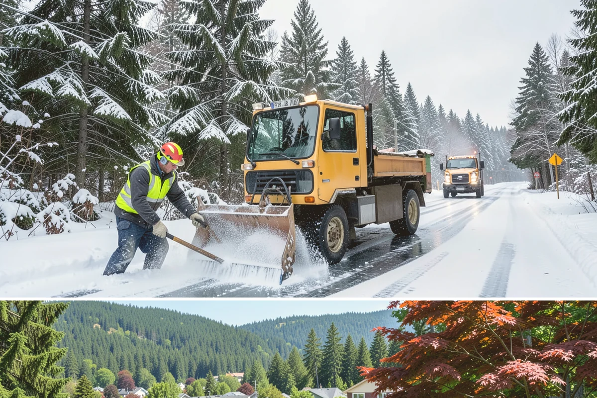 Loader Snow Removal in Index, Snohomish County, WA - Loader work peaks during heavy accumulation events in January and February.