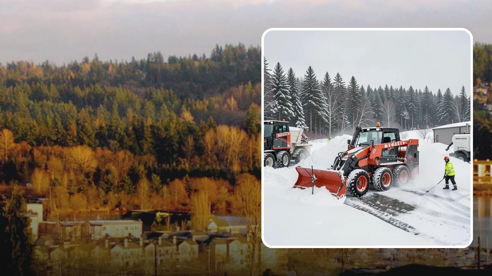 Loader Snow Removal in Kenmore, King County, WA - Our wheel loaders move and stockpile large volumes of snow on big lots and industrial properties.