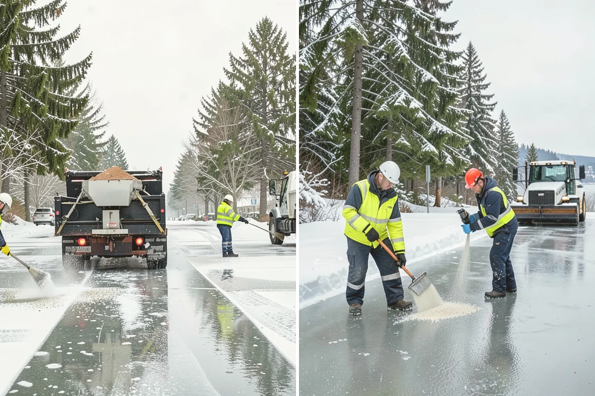 Loader Snow Removal in Kent, King County, WA - Map the lot and designate stockpile zones