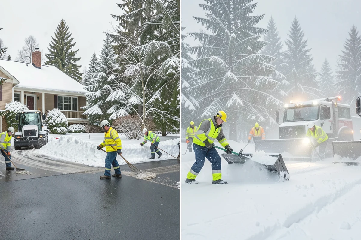Loader Snow Removal in La Conner, Skagit County, WA - Map the lot and designate stockpile zones
