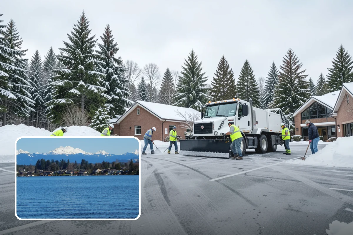 Loader Snow Removal in Lake Stevens, Snohomish County, WA - Capacity for the largest snow volumes