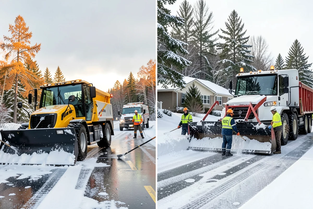 Loader Snow Removal in Lakewood, Pierce County, WA - Map the lot and designate stockpile zones