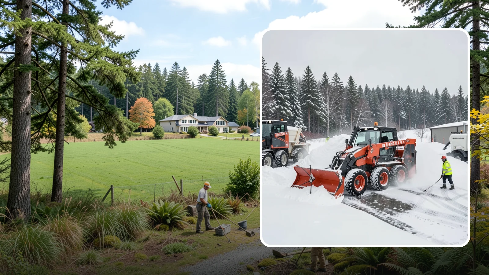 Loader Snow Removal in Lyman, Skagit County, WA - Our wheel loaders move and stockpile large volumes of snow on big lots and industrial properties.
