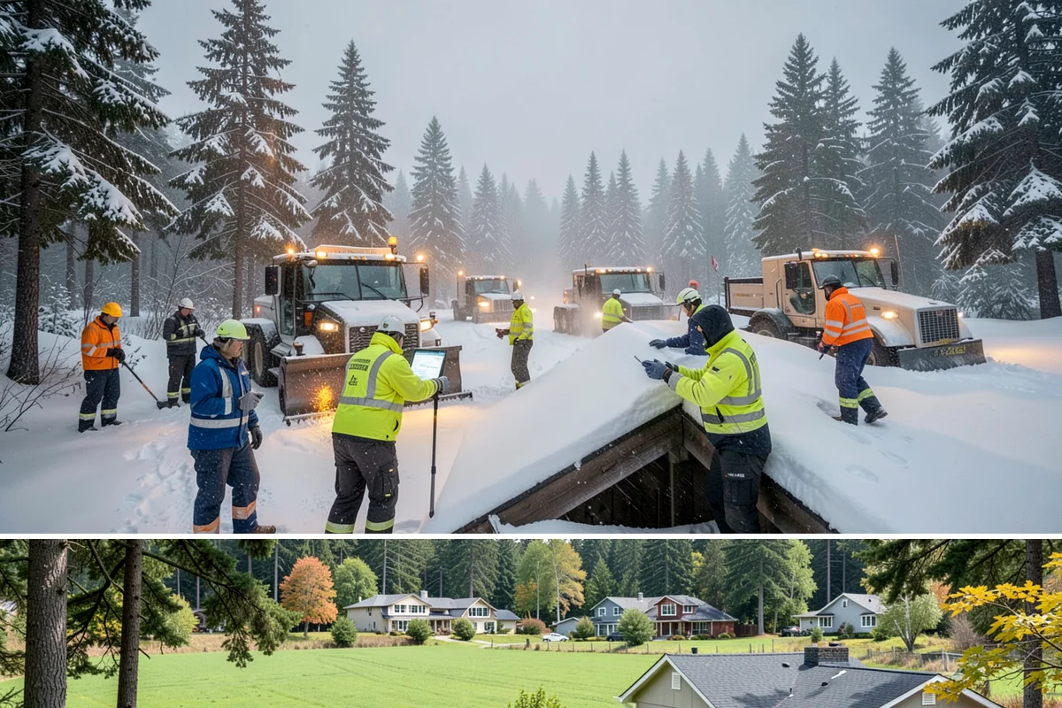 Loader Snow Removal in Lyman, Skagit County, WA - Loader work peaks during heavy accumulation events in January and February.