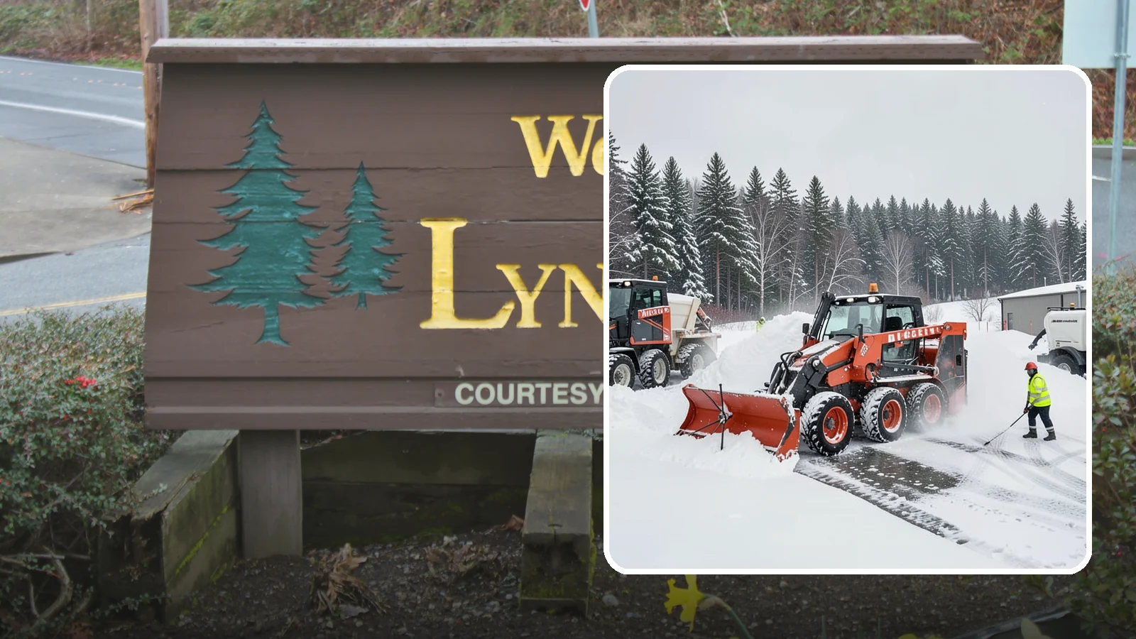 Loader Snow Removal in Lynnwood, Snohomish County, WA - Our wheel loaders move and stockpile large volumes of snow on big lots and industrial properties.