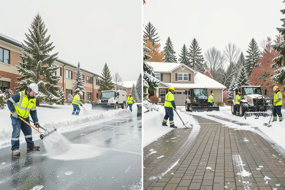 Loader Snow Removal in Milton, King County, WA - Map the lot and designate stockpile zones