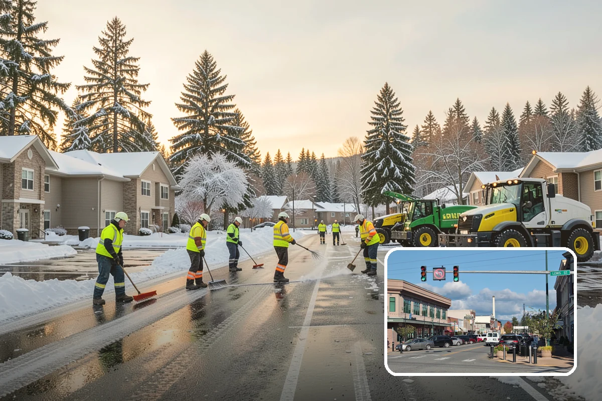 Loader Snow Removal in Monroe, Snohomish County, WA - Capacity for the largest snow volumes