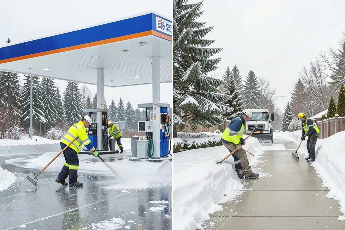 Loader Snow Removal in Mukilteo, Snohomish County, WA - Map the lot and designate stockpile zones