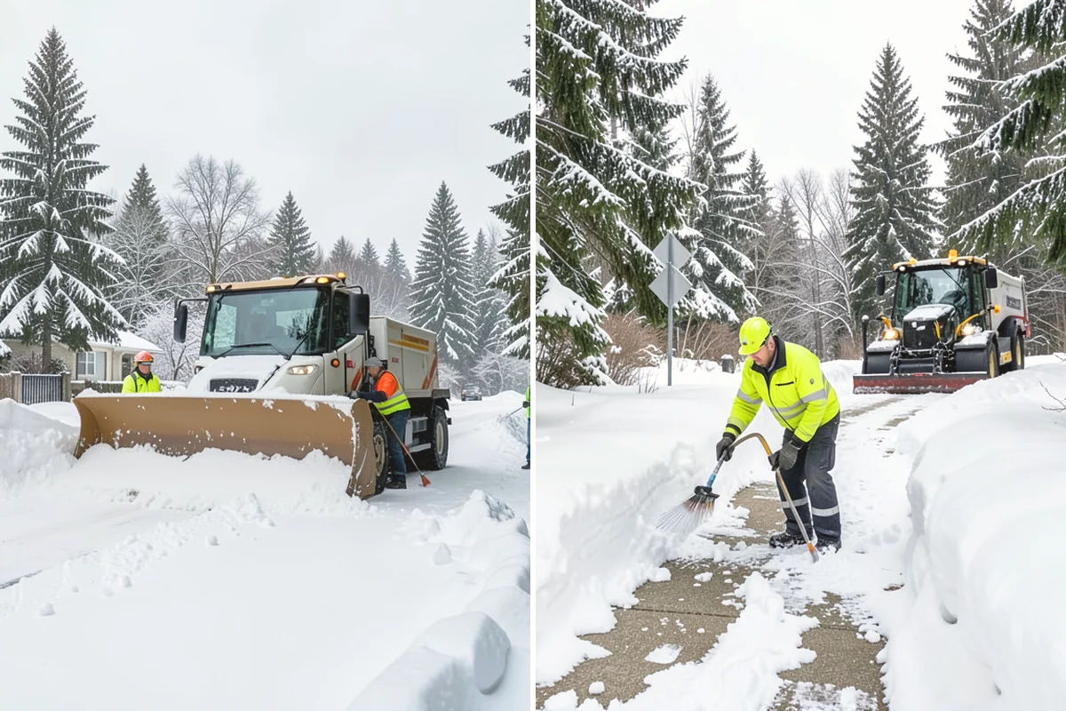 Loader Snow Removal in North Bend, King County, WA - Map the lot and designate stockpile zones