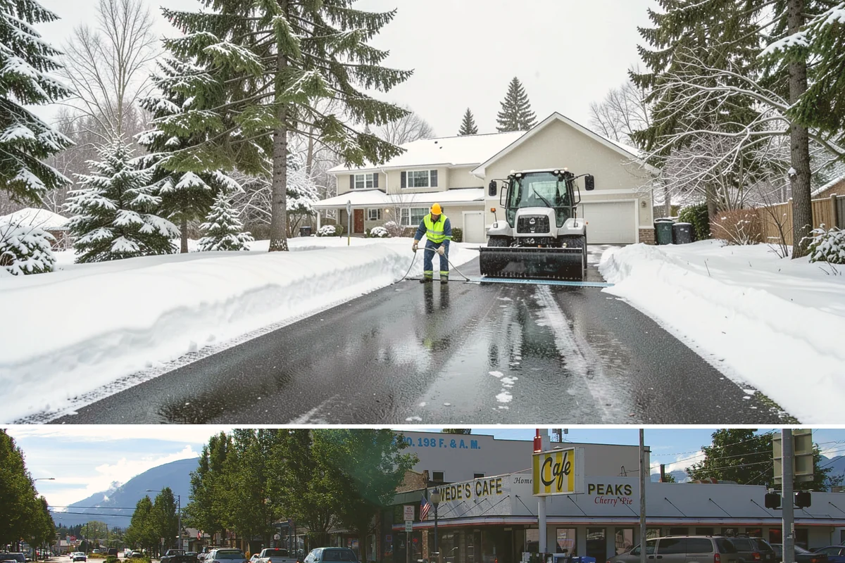 Loader Snow Removal in North Bend, King County, WA - Loader work peaks during heavy accumulation events in January and February.